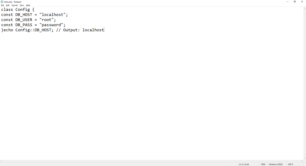 PHP Constants and define