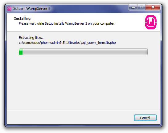 installing wamp 7