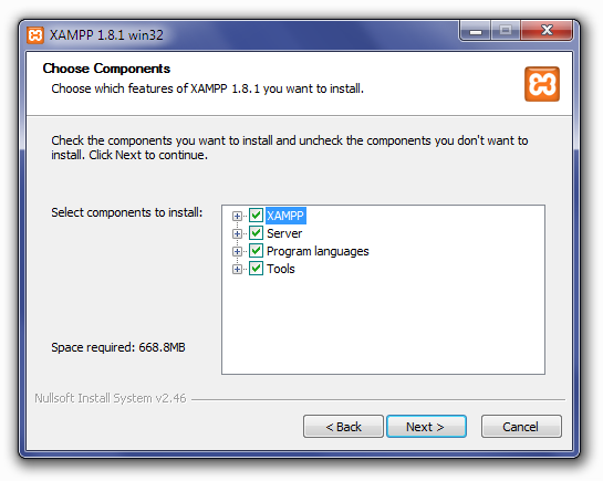 installing xampp 4