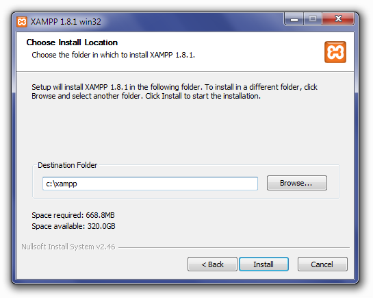 installing xampp 5