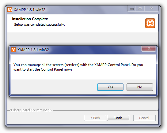 installing xampp 9