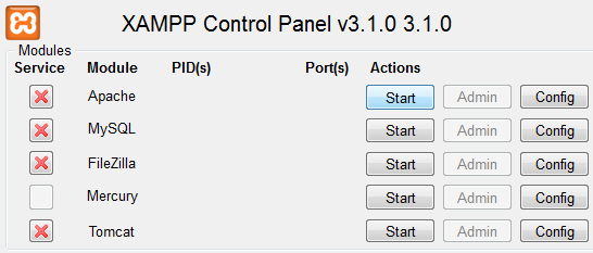 xampp control panel 2